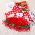 2016 Hot sales girls Christmas long sleeve tutu dress fashion Christmas dress for party